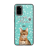 Personalized Upload Your Cat Photo Trouble Marker Cat Lovers Silicon Phonecase QTHQ2203