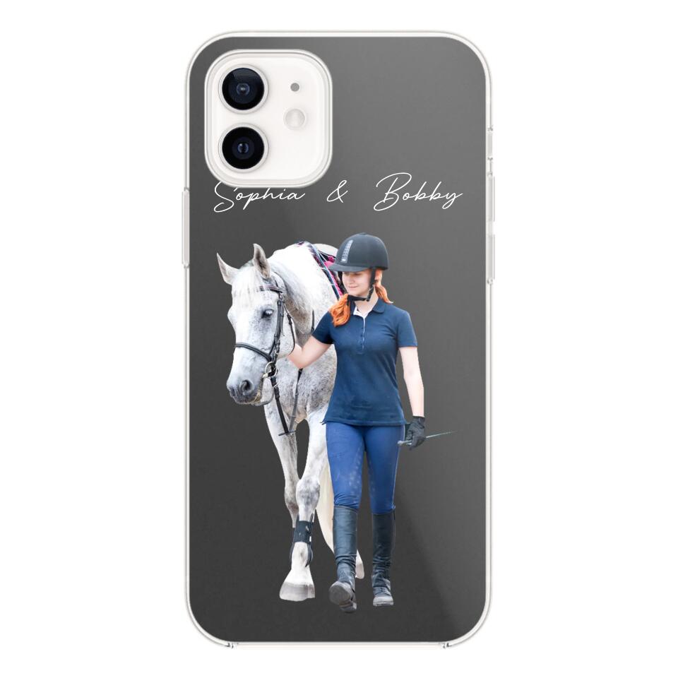 Personalized Upload Your Horse Riding Horse Lovers Silicon Phonecase 23MAR-HQ23