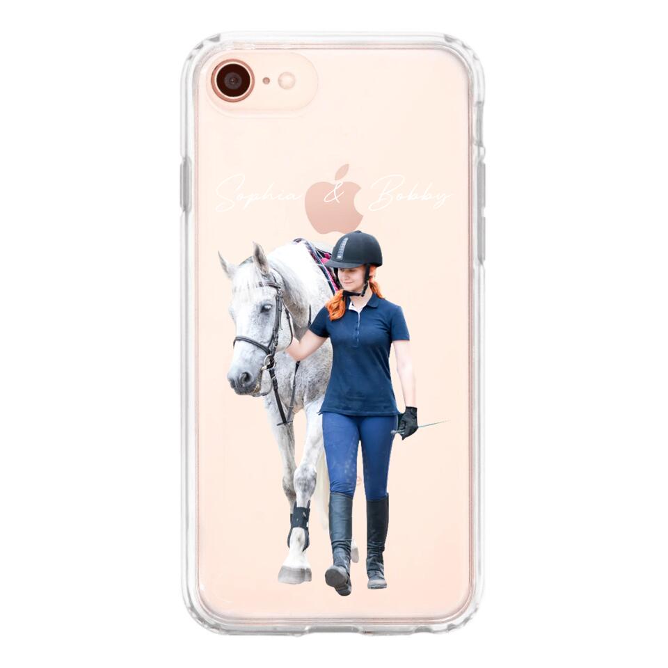 Personalized Upload Your Horse Riding Horse Lovers Silicon Phonecase 23MAR-HQ23