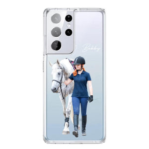 Personalized Upload Your Horse Riding Horse Lovers Silicon Phonecase 23MAR-HQ23