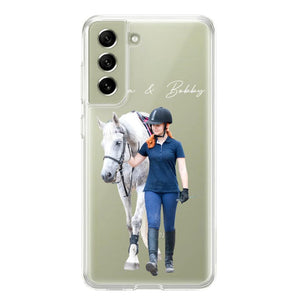 Personalized Upload Your Horse Riding Horse Lovers Silicon Phonecase 23MAR-HQ23