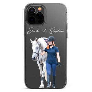 Personalized Upload Your Horse Riding Horse Lovers Silicon Phonecase 23MAR-HQ23