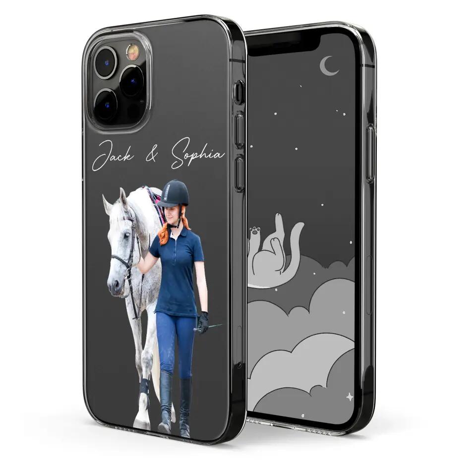 Personalized Upload Your Horse Riding Horse Lovers Silicon Phonecase 23MAR-HQ23