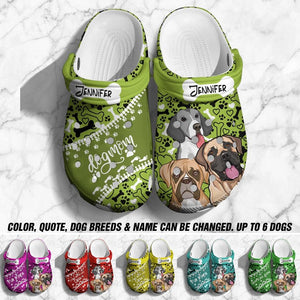 Personalized Dog Mom Dog Lovers Gift Clog Slipper Shoes Printed QTDT2203