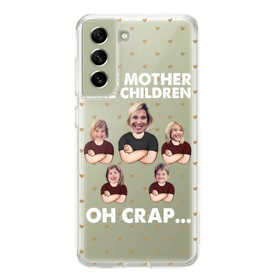 Personalized Upload Your Children Photo Like Mother Like Children Oh Crap Silicon Phonecase PNHQ2303