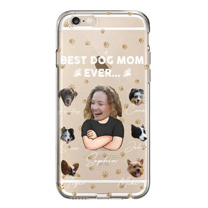 Personalized Upload Your Dog Photos Best Dog Mom Ever  Silicon Phonecase PNHQ2303