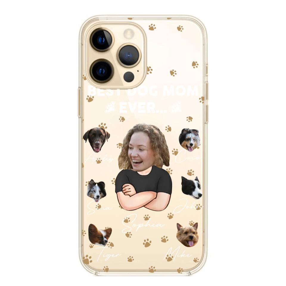 Personalized Upload Your Dog Photos Best Dog Mom Ever  Silicon Phonecase PNHQ2303