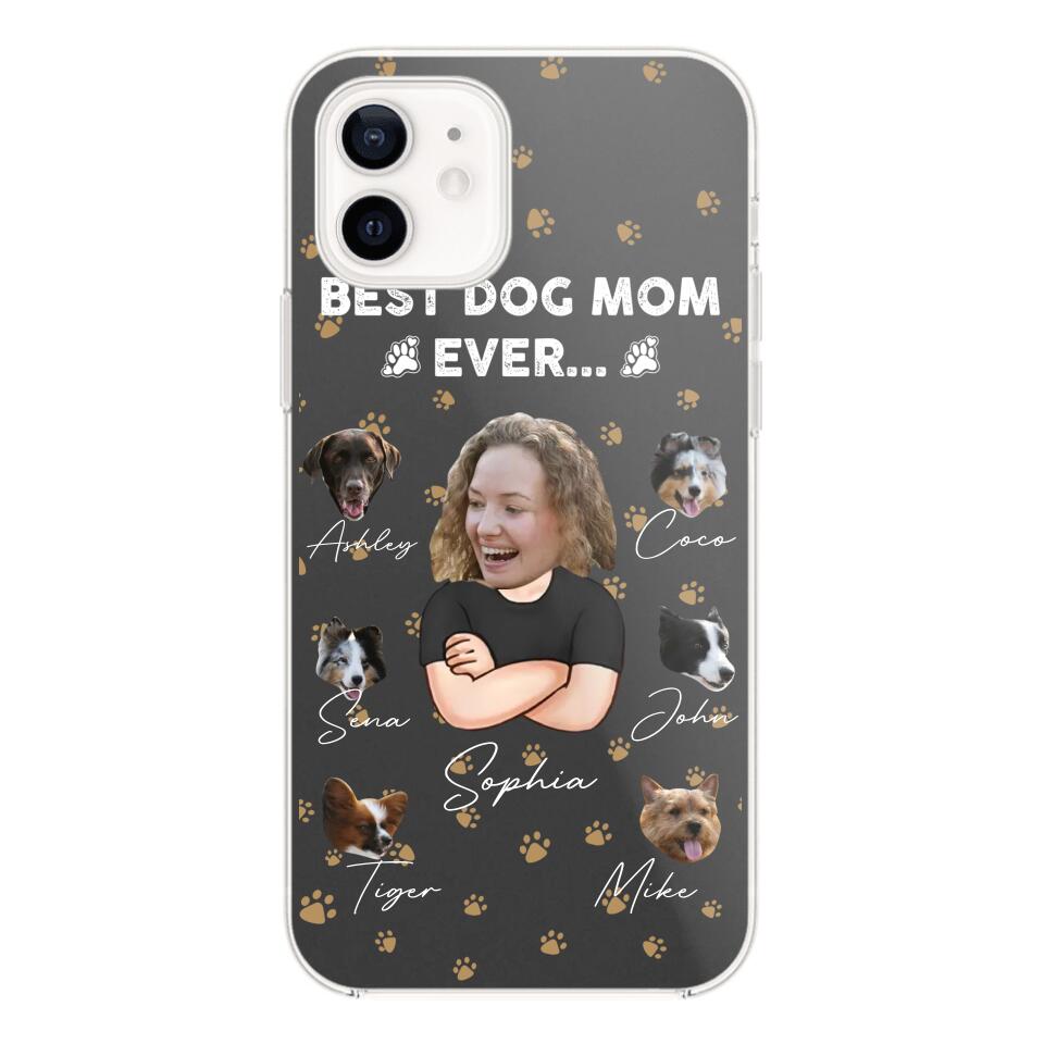 Personalized Upload Your Dog Photos Best Dog Mom Ever  Silicon Phonecase PNHQ2303