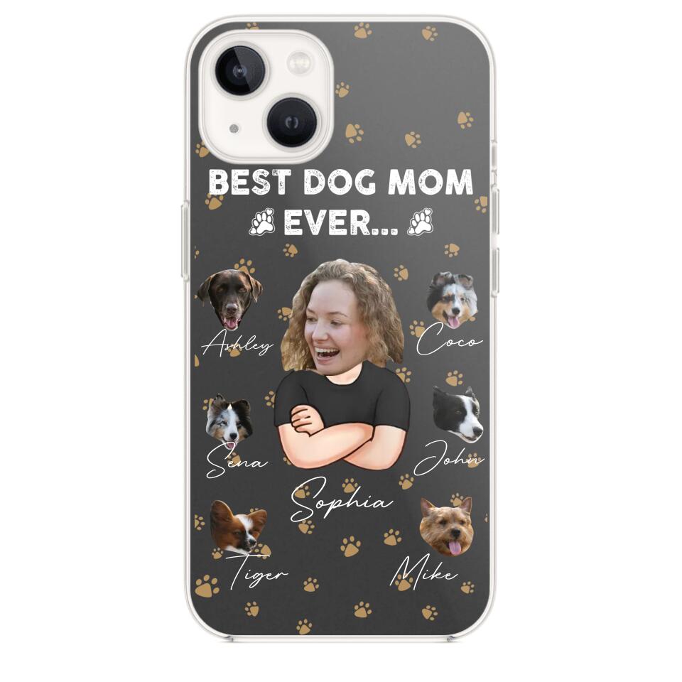 Personalized Upload Your Dog Photos Best Dog Mom Ever  Silicon Phonecase PNHQ2303