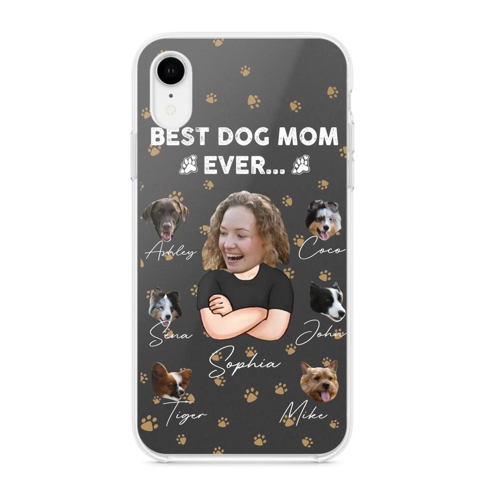 Personalized Upload Your Dog Photos Best Dog Mom Ever  Silicon Phonecase PNHQ2303