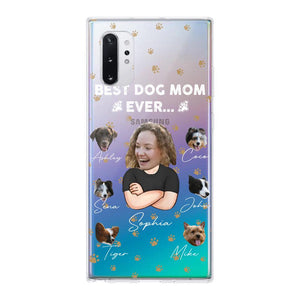 Personalized Upload Your Dog Photos Best Dog Mom Ever  Silicon Phonecase PNHQ2303