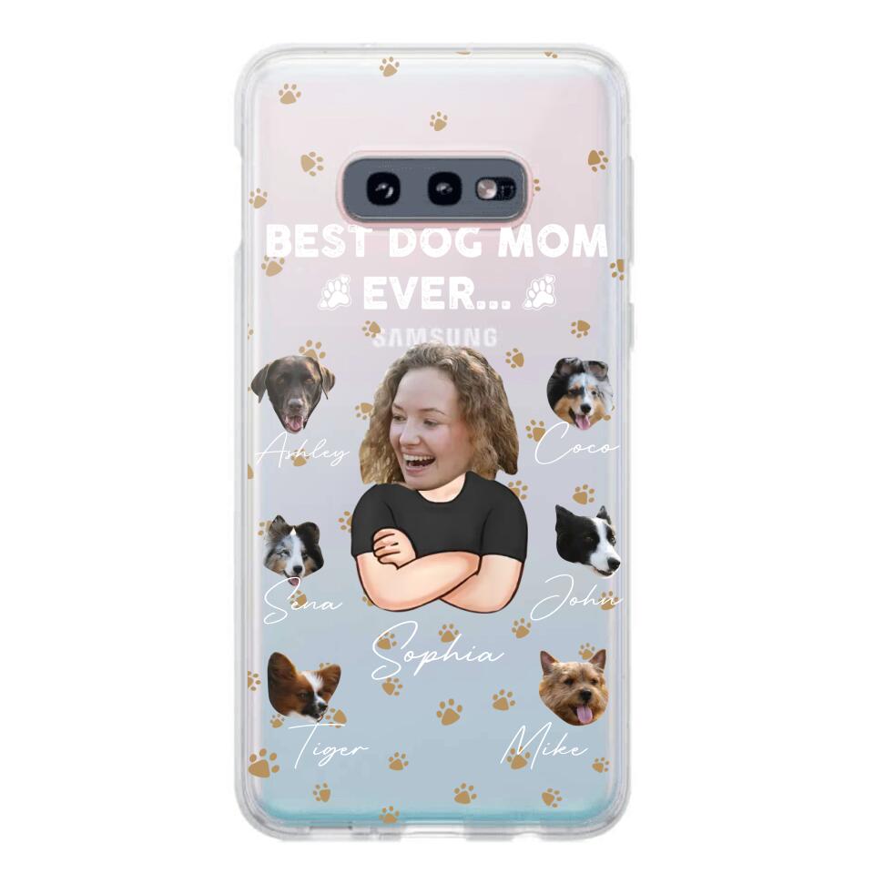 Personalized Upload Your Dog Photos Best Dog Mom Ever  Silicon Phonecase PNHQ2303