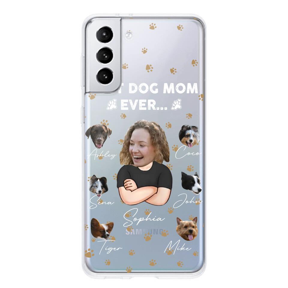 Personalized Upload Your Dog Photos Best Dog Mom Ever  Silicon Phonecase PNHQ2303