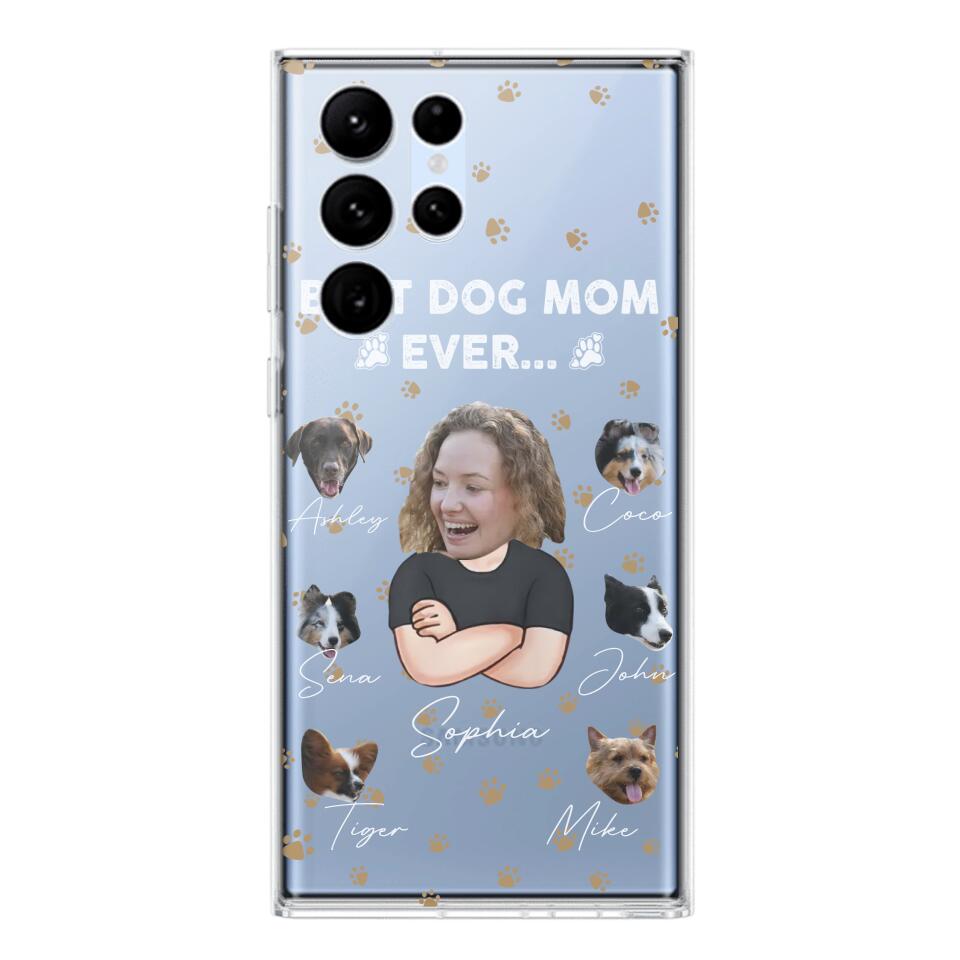 Personalized Upload Your Dog Photos Best Dog Mom Ever  Silicon Phonecase PNHQ2303