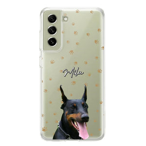 Personalized Upload Your Dog Photo Dog Lovers Silicon Phonecase 23MAR-DT23