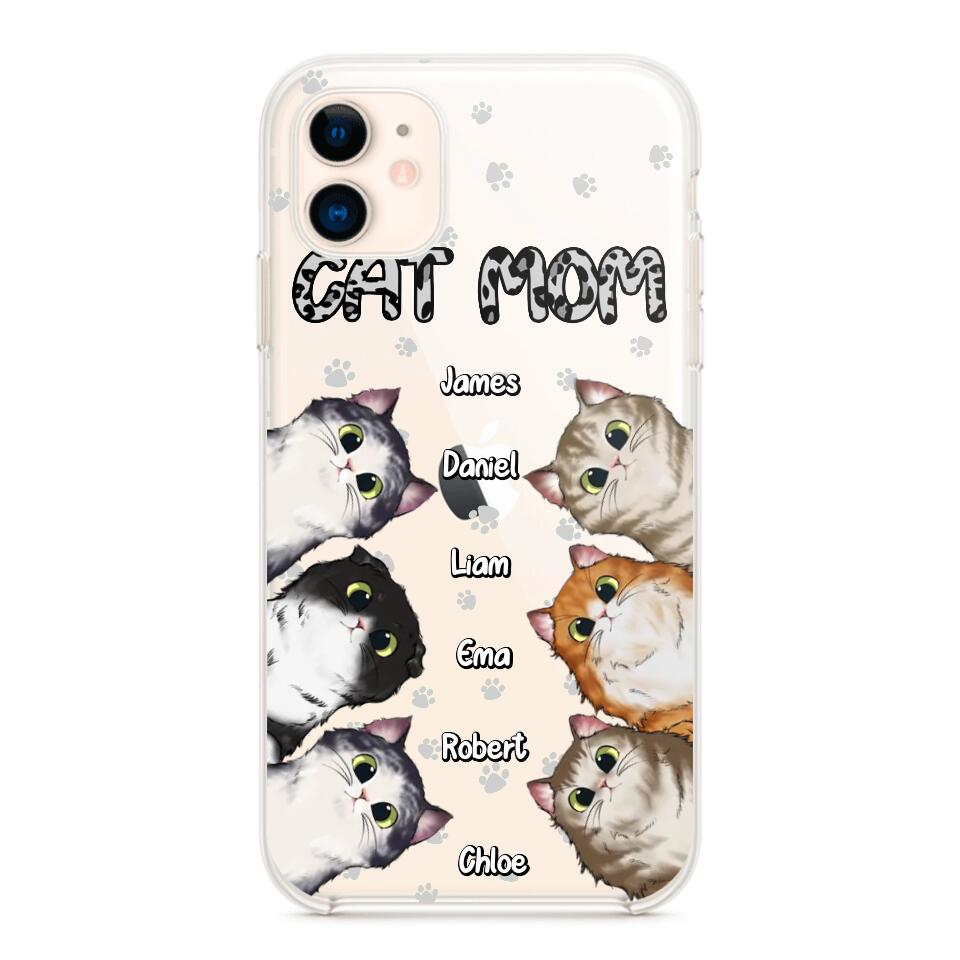 Personalized Cat Mom Paw Silicon Phonecase PNDT2303