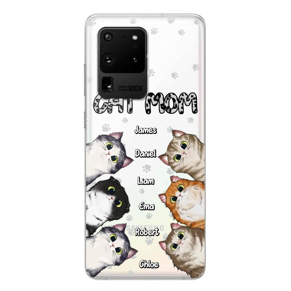 Personalized Cat Mom Paw Silicon Phonecase PNDT2303