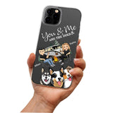 Personalized You & Me And The Dogs Couple Camping Dog Lovers Gift Silicon Phonecase PNHQ2403