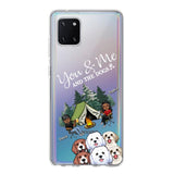 Personalized You & Me And The Dogs Couple Camping Dog Lovers Gift Silicon Phonecase PNHQ2403