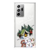 Personalized You & Me And The Dogs Couple Camping Dog Lovers Gift Silicon Phonecase PNHQ2403