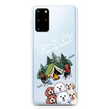 Personalized You & Me And The Dogs Couple Camping Dog Lovers Gift Silicon Phonecase PNHQ2403