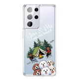 Personalized You & Me And The Dogs Couple Camping Dog Lovers Gift Silicon Phonecase PNHQ2403