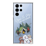 Personalized You & Me And The Dogs Couple Camping Dog Lovers Gift Silicon Phonecase PNHQ2403