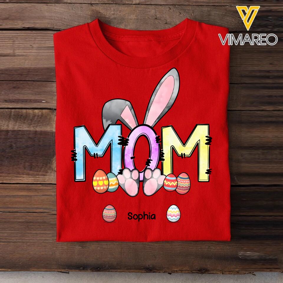 Personalized Mommy, Aunt, Grandmas Bunny Nickmane Tshirt Printed QTHQ2403