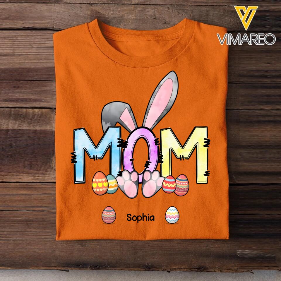 Personalized Mommy, Aunt, Grandmas Bunny Nickmane Tshirt Printed QTHQ2403