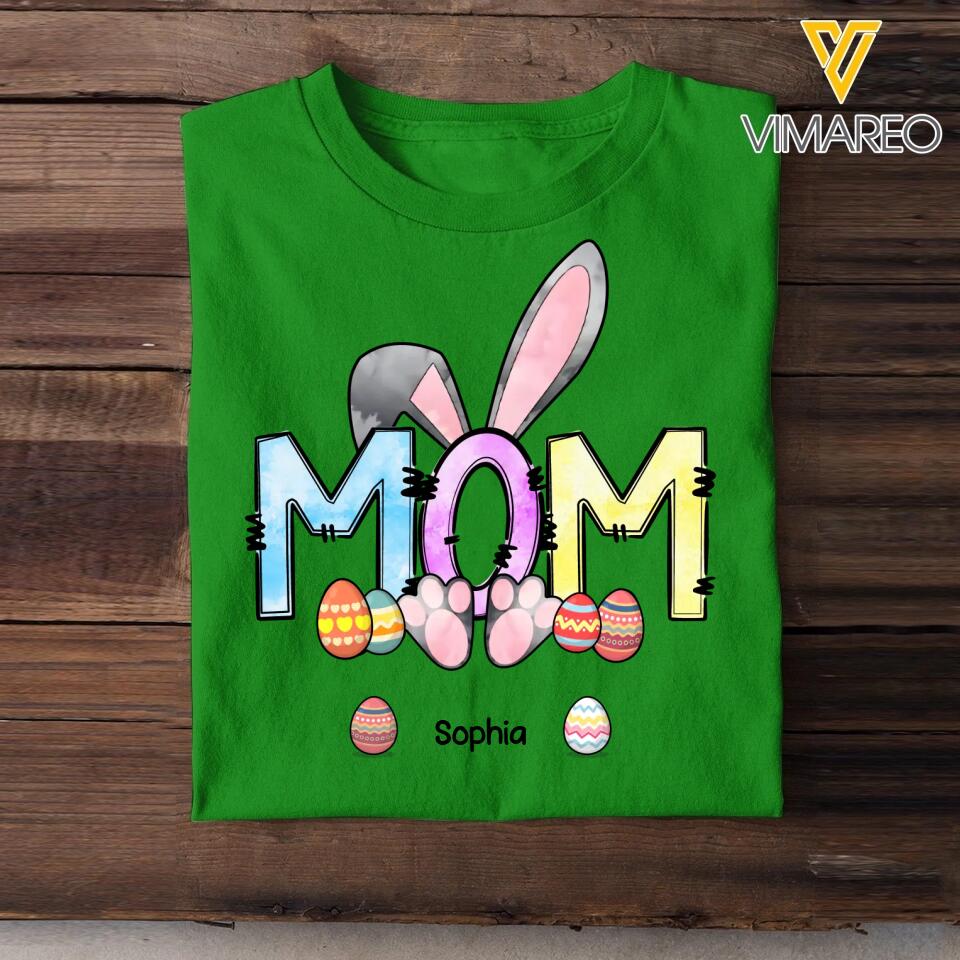 Personalized Mommy, Aunt, Grandmas Bunny Nickmane Tshirt Printed QTHQ2403