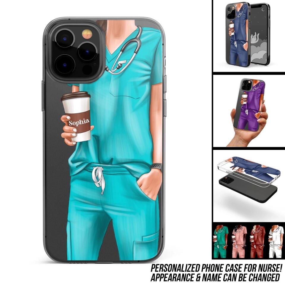 Personalized Nurse & Name Silicon Phonecase 23MAR-DT29