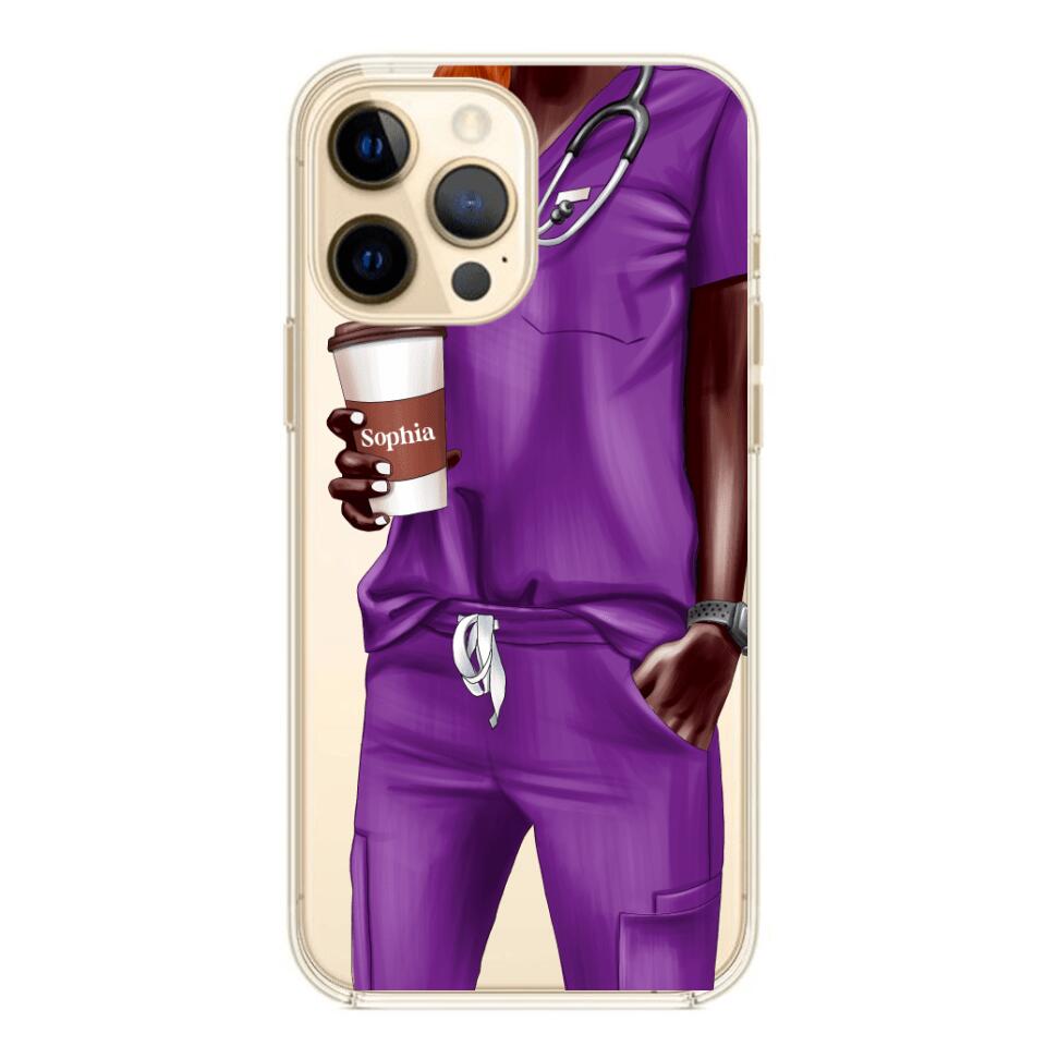 Personalized Nurse & Name Silicon Phonecase 23MAR-DT29