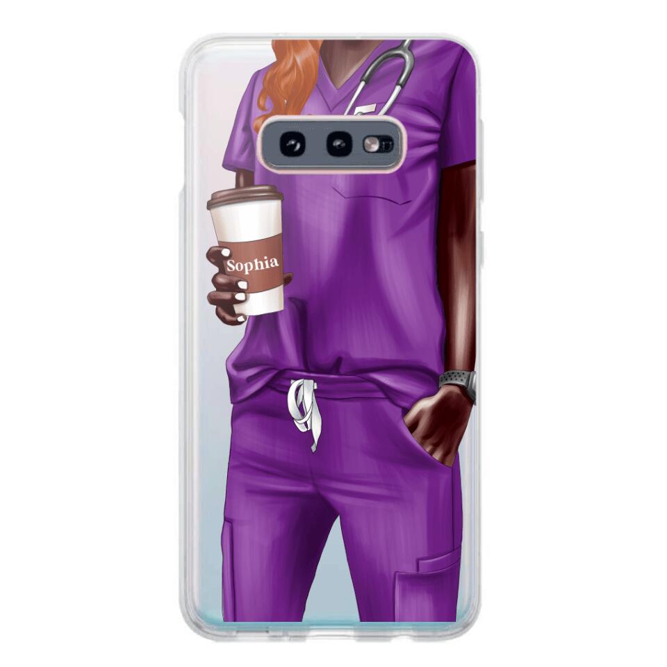 Personalized Nurse & Name Silicon Phonecase 23MAR-DT29