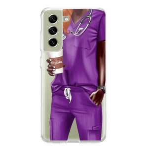 Personalized Nurse & Name Silicon Phonecase 23MAR-DT29