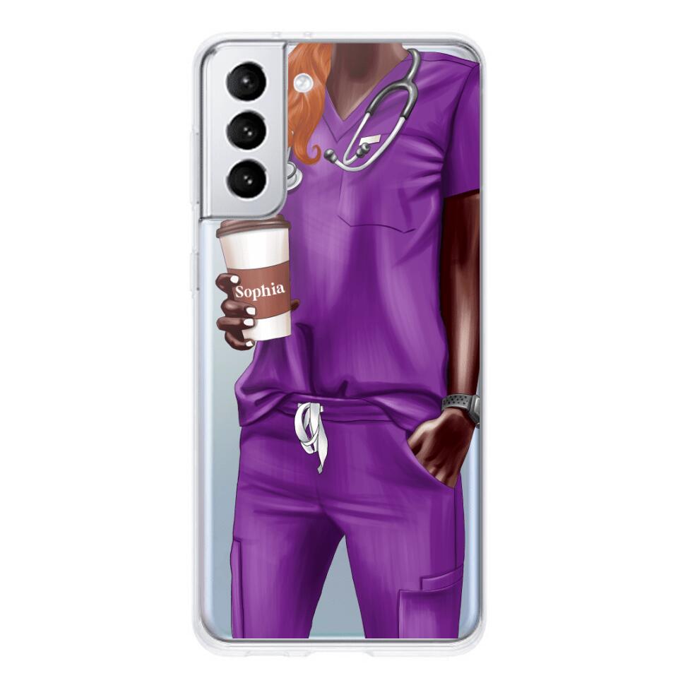 Personalized Nurse & Name Silicon Phonecase 23MAR-DT29