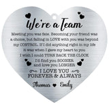 Personalized Upload Your Couple Photo We're A Team I Love You Forever & Always Keychain Printed QTDT2903