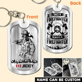 Personalized Once A Firefighter Always A Firefighter Canadian Firefighter Keychain Printed 23MAR-HQ29