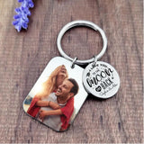 Personalized Upload Your Couple Photo I Love You To The Moon And Back Keychain Printed PNHQ3103