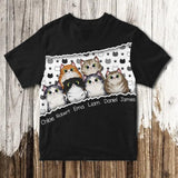 Personalized Cats & Name Cat Lovers Gift Tshirt 3D Printed PNHQ3103