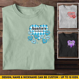 Personalized Grandma Sweethearts & Kid's Name Tshirt Printed 23APR-HQ01