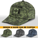 Personalized Canadian Soldier/ Veteran Flag Camo Peaked Cap 3D Printed 23APR-HQ03