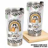 Personalized I'm Mostly Peace Love & Cats And A Little Cat Lovers Gift Tumbler Printed QTDT0104