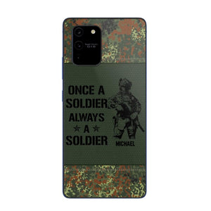 Personalized German Soldier/Veteran Once A Soldier Always A Soldier Phonecase Printed 23APR-BQT04