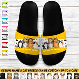 Personalized Cats & Name Cat Lovers Gift Slide Sandal Printed PNHQ0504