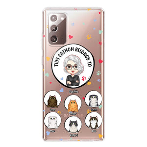 Personalized This Cat Mom Belongs To & Name Silicon Phonecase PNDT0604