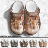 Personalized Rabbit & Name Bunny Lovers Gift Clog Slipper Shoes Printed 23APR-DT06