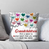 Personalized Grandma Tree Heart & Kid's Name Pillow Printed QTHQ0704