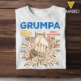 Personalized Grumpa Like A Regular Grandpa Only Grumpier Kid Name Hand Tshirts Printed 23APR-BQT06