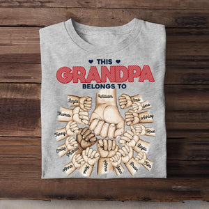 Personalized This Grandpa Dad Papa Kid Name Hand Tshirt Printed 23APR-HQ11