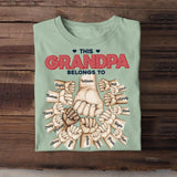 Personalized This Grandpa Dad Papa Kid Name Hand Tshirt Printed 23APR-HQ11